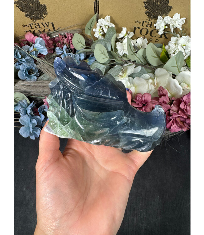 Rainbow Fluorite Dragon Head #2, 800gr