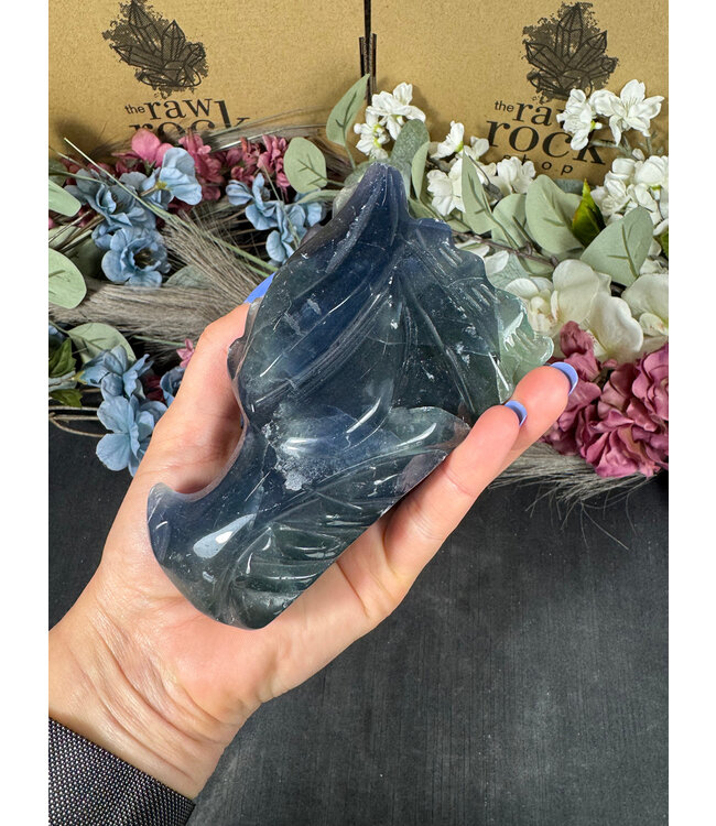 Rainbow Fluorite Dragon Head #2, 800gr