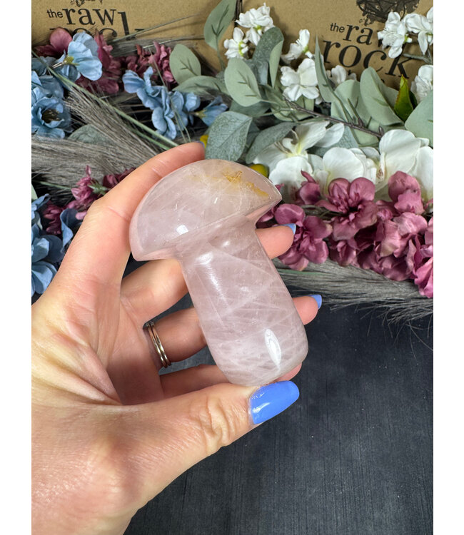 Rose Quartz Mushroom #5, 222gr
