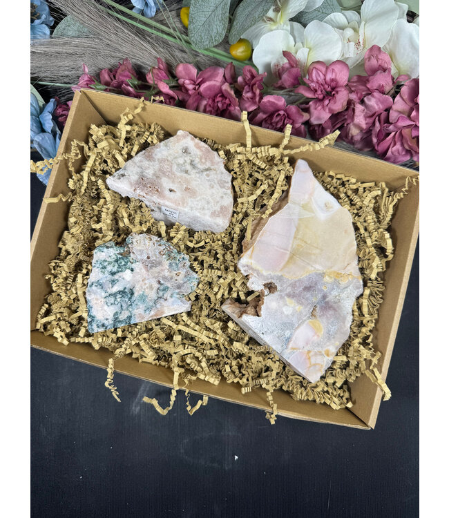 Pink Amethyst Cut Base Bulk Lot #17, 972gr