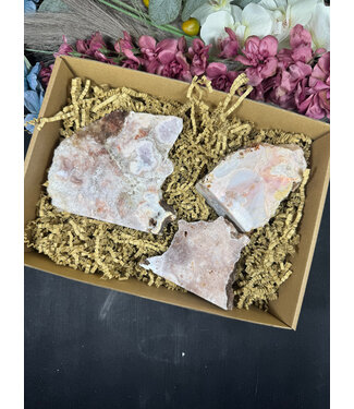Pink Amethyst Cut Base Bulk Lot #18, 1028gr