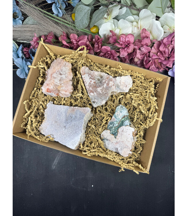 Pink Amethyst Cut Base Bulk Lot #7, 996gr