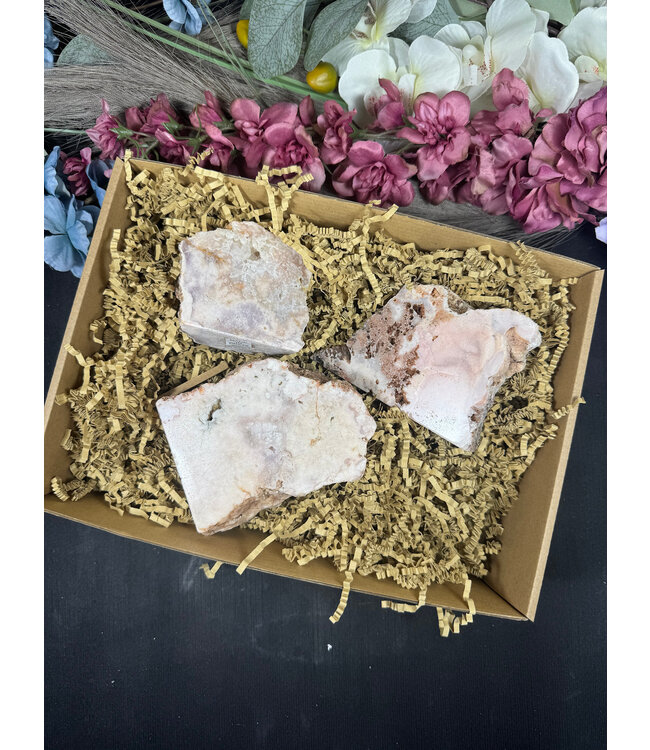 Pink Amethyst Cut Base Bulk Lot #9, 996gr