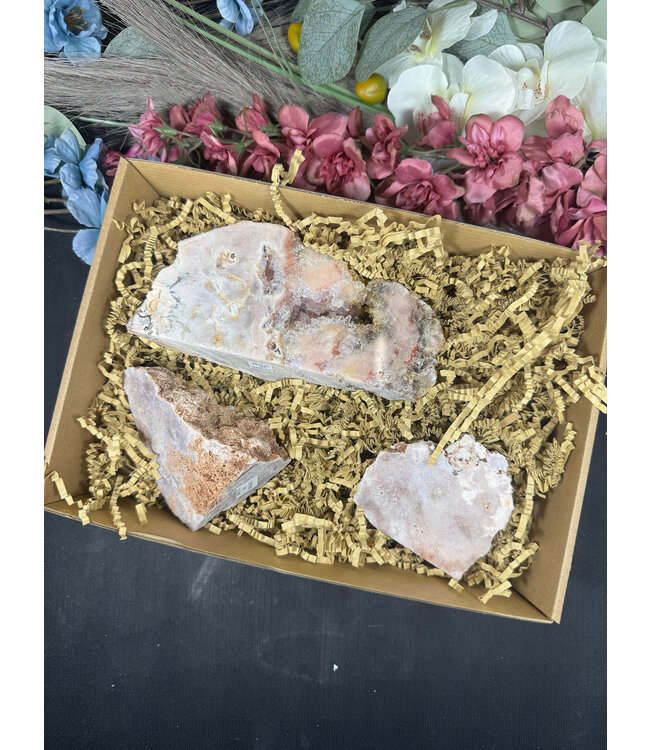 Pink Amethyst Cut Base Bulk Lot #8, 924gr