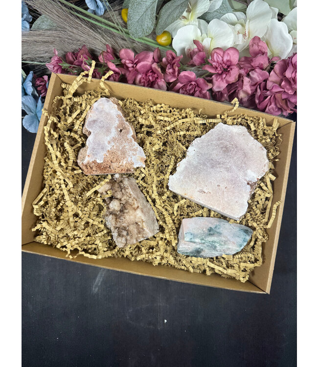 Pink Amethyst Cut Base Bulk Lot #10, 930gr