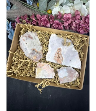 Pink Amethyst Cut Base Bulk Lot #11, 1028gr