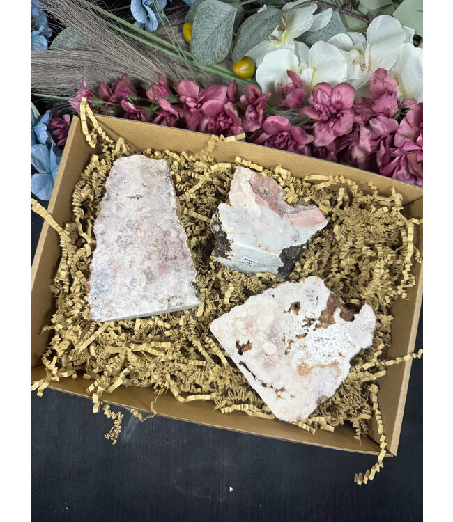 Pink Amethyst Cut Base Bulk Lot #15, 1022gr