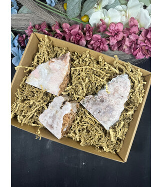 Pink Amethyst Cut Base Bulk Lot #16, 936gr