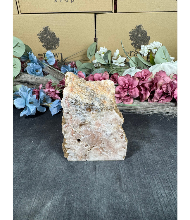 Pink Amethyst Cut Base #167, 656gr