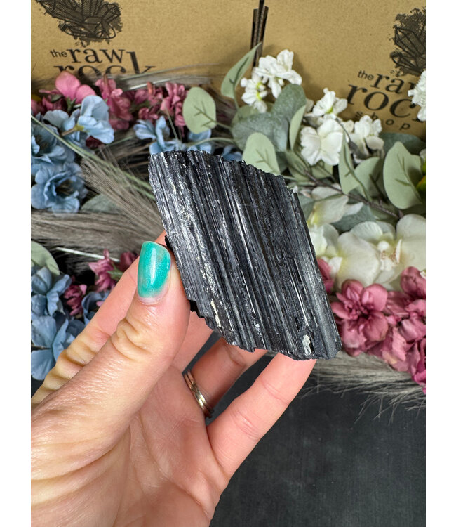 Raw Black Tourmaline Specimen #184, 186gr