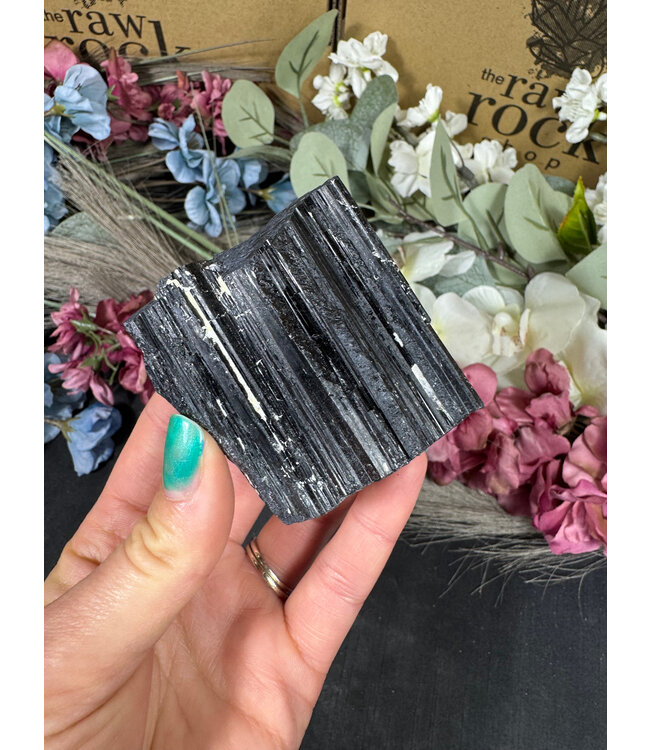 Raw Black Tourmaline Specimen #187, 202gr