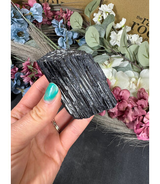 Raw Black Tourmaline Specimen #190, 184gr