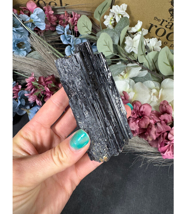 Raw Black Tourmaline Specimen #191, 256gr