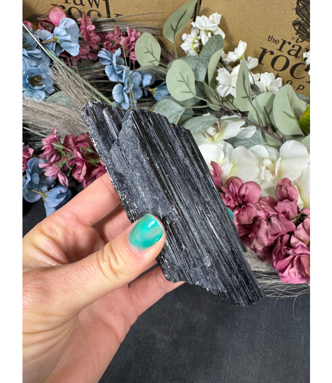 Raw Black Tourmaline Specimen #193, 292gr