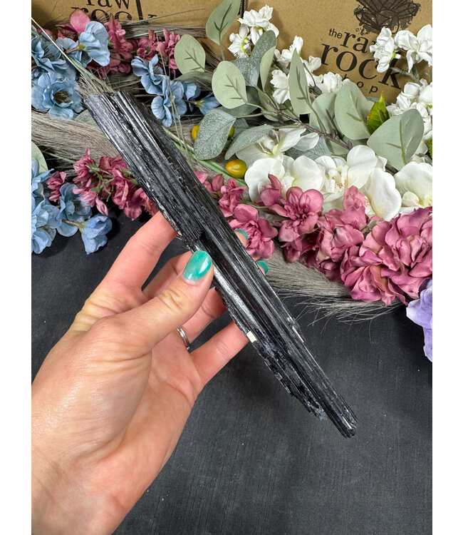 Raw Black Tourmaline Specimen #198, 222gr