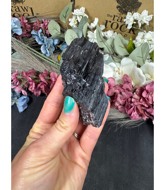 Raw Black Tourmaline Specimen #208, 206gr