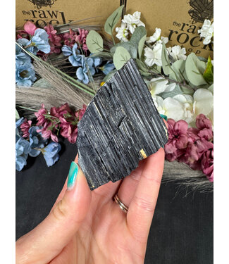 Raw Black Tourmaline Specimen #220, 208gr