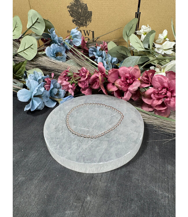 Hematite, Silver 4.5mm Bracelet