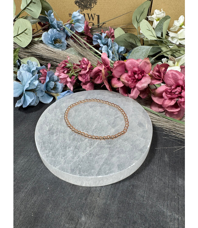 Hematite, Rose Gold 4.5mm Bracelet