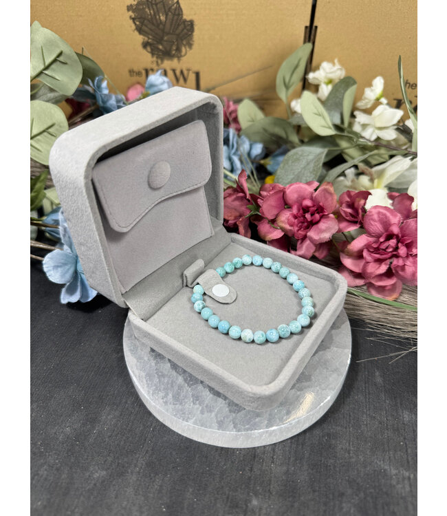 Larimar 6mm Bracelet with Box