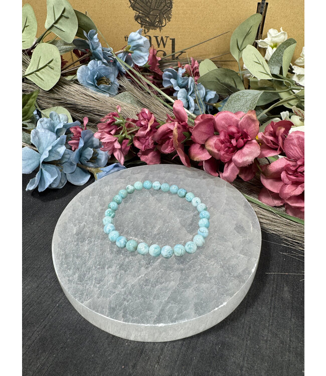 Larimar 6mm Bracelet with Box