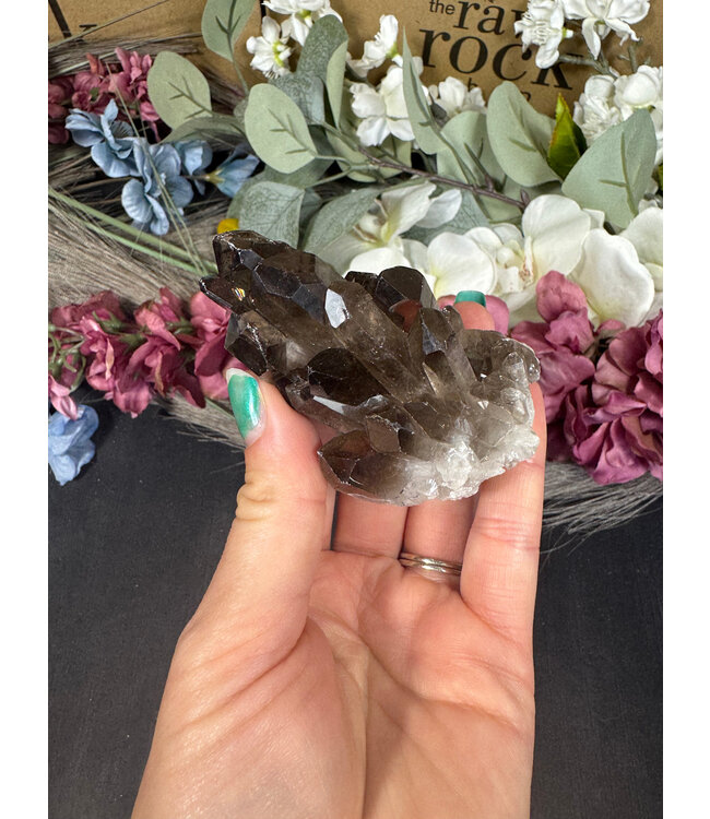 Smoky Quartz Cluster #371, 136gr