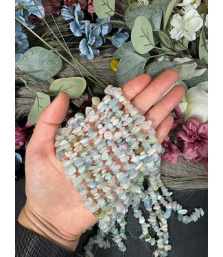 Morganite Chip Beads Polished 15" Strand Morganite Chip Beads Polished 15" Strand