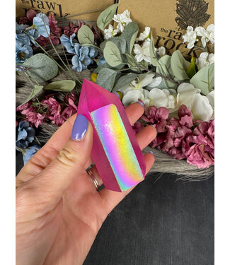 Pink Aura Quartz Point, Size Jumbo [150-174gr]