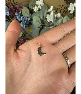 Moon Charm 18k Gold Plated 13mm x 8mm 1 Pack
