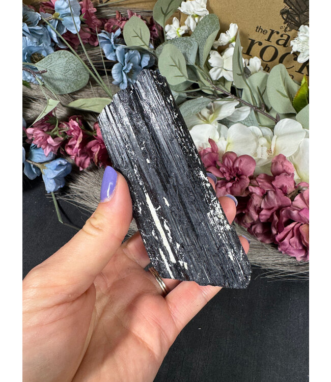 Raw Black Tourmaline Specimen #233, 254gr