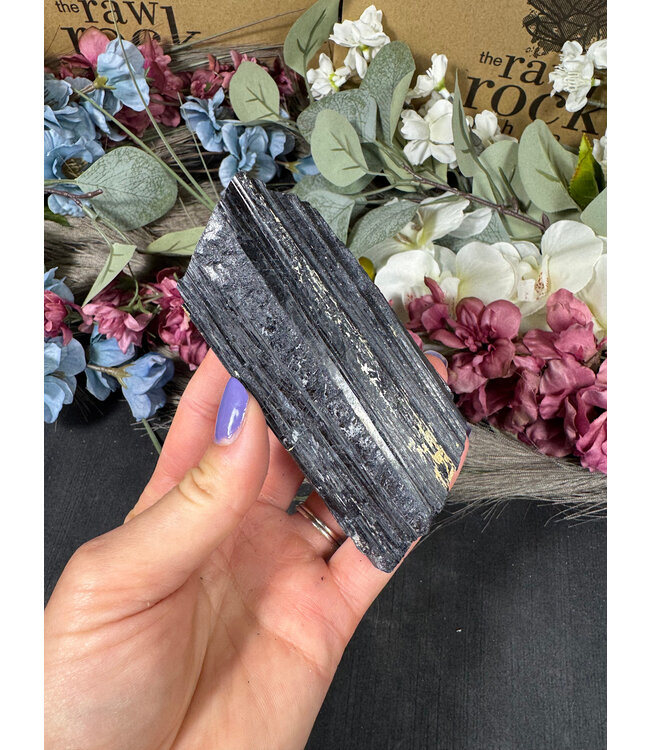 Raw Black Tourmaline Specimen #256, 222gr