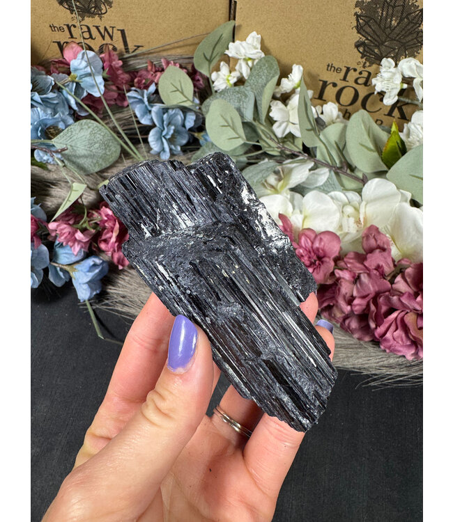 Raw Black Tourmaline Specimen #254, 228gr