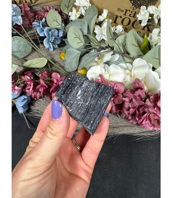 Raw Black Tourmaline Specimen #262, 114gr