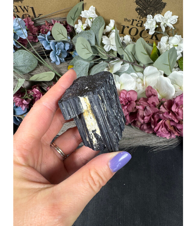 Raw Black Tourmaline Specimen #244, 138gr