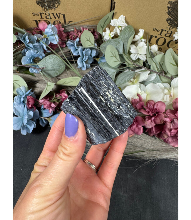 Raw Black Tourmaline Specimen #225, 162gr