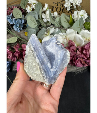 Blue Lace Agate Raw Geode #650, 166gr