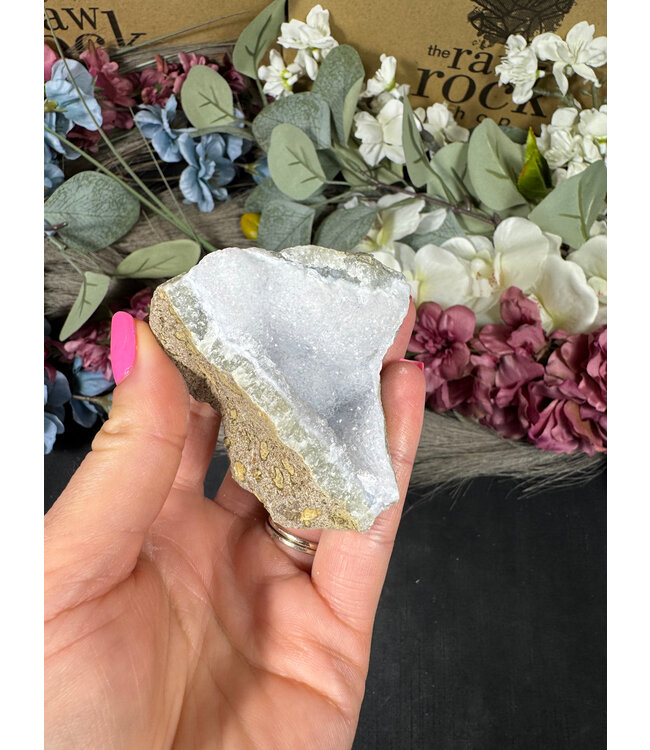 Blue Lace Agate Raw Geode #670, 186gr