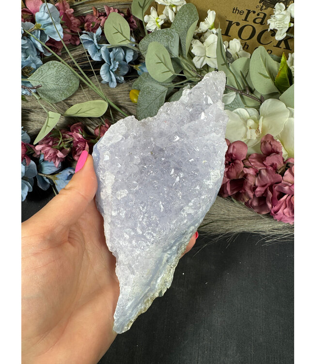 Blue Lace Agate Raw Geode #676, 624gr