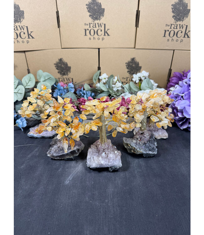 HT Citrine Gemstone Tree Medium