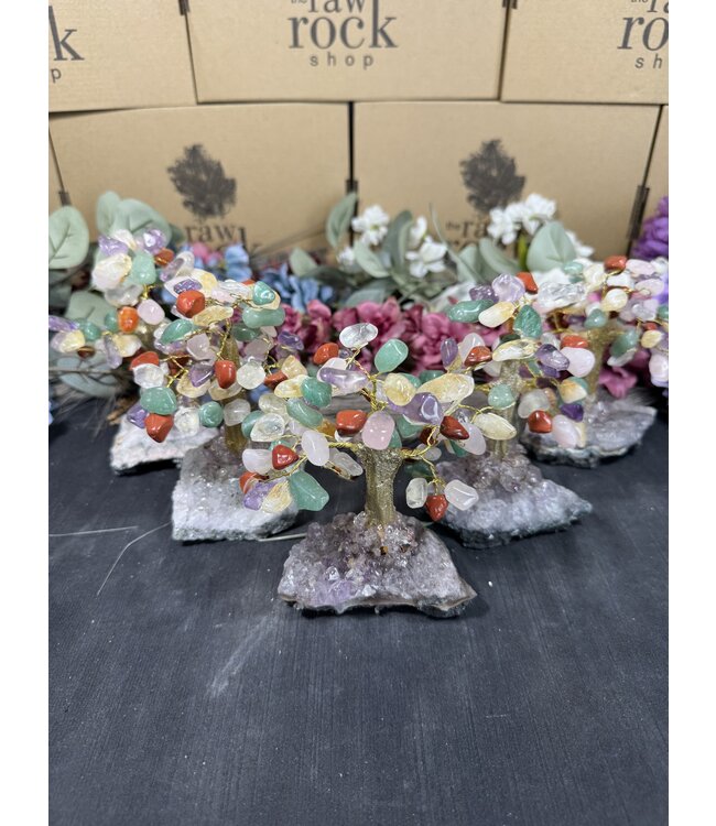 Mixed Stone Gemstone Tree Medium