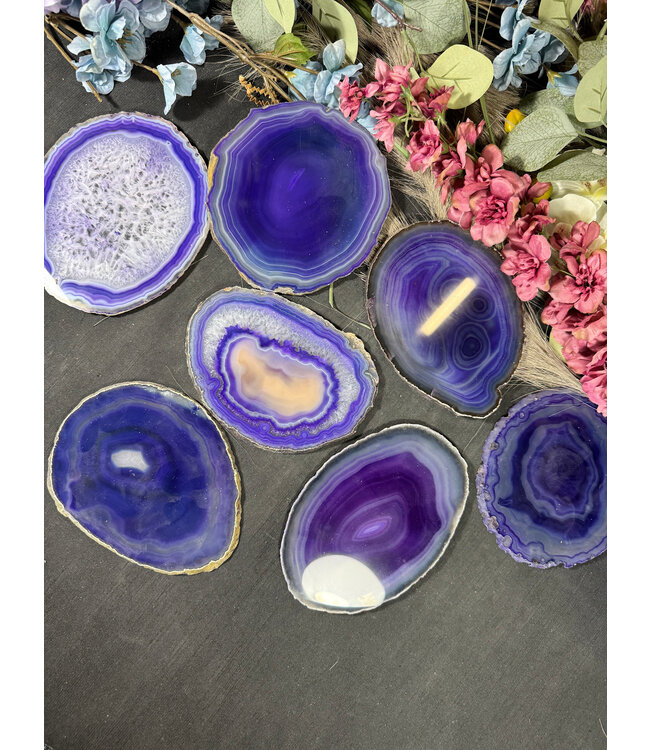 Agate Slice Size #7 Purple