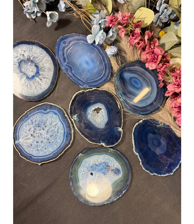 Agate Slice Size #7 Blue