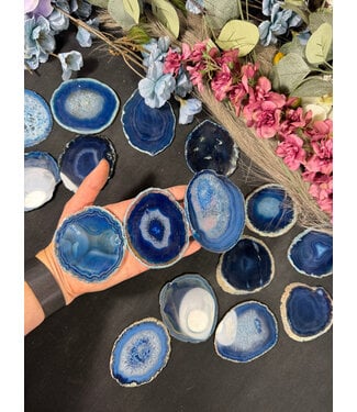 Agate Slice Size #2 Blue