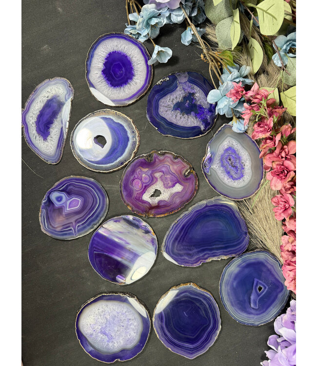 Agate Slice Size #5 Purple