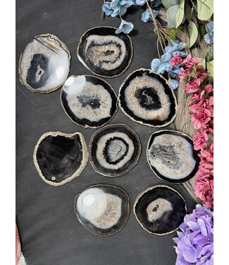 Agate Slice Size #5 Black/Brown