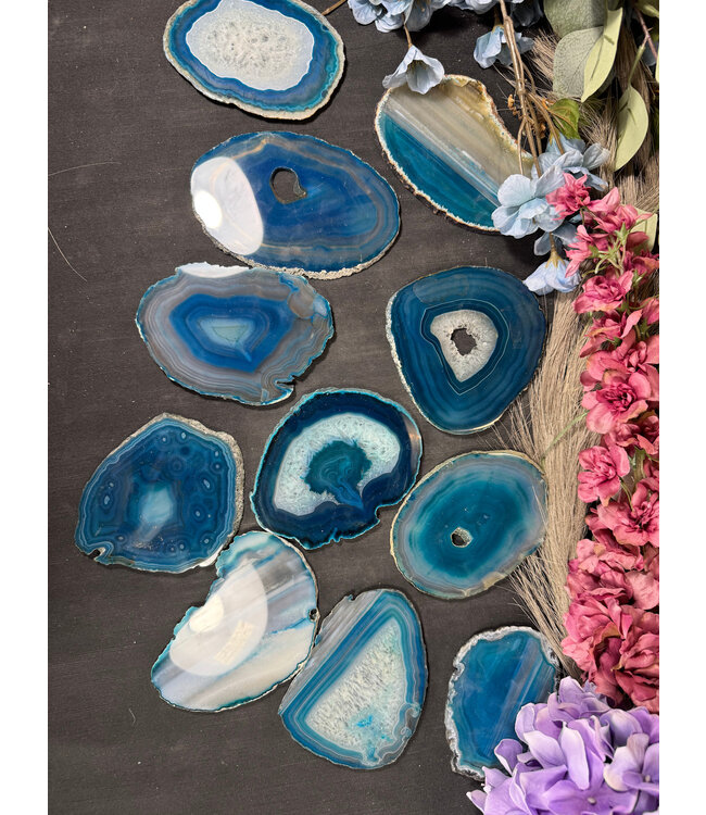 Agate Slice Size #4 Teal