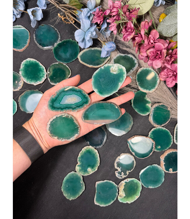 Agate Slice Size #0 Green