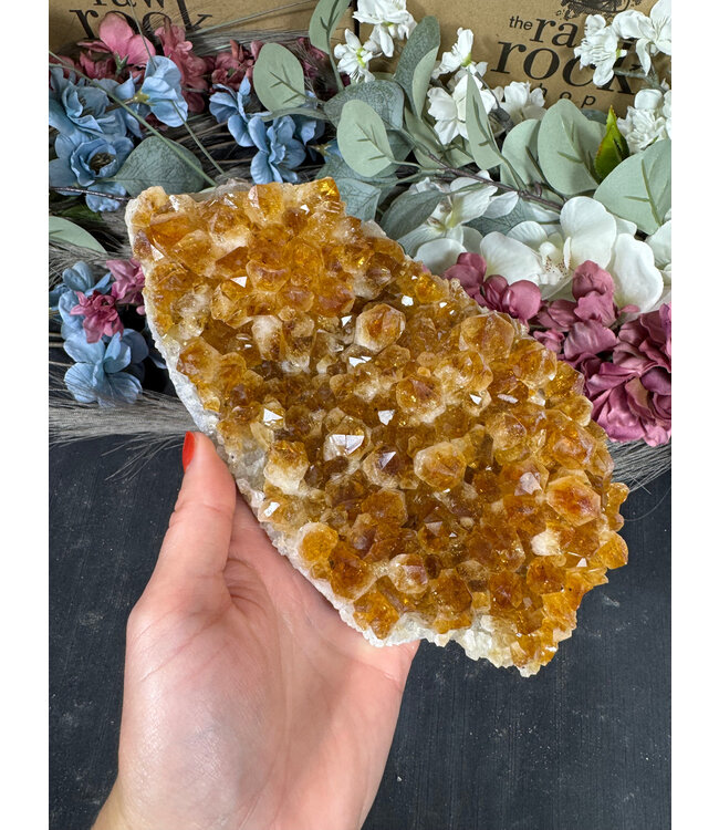 Citrine HT Druzy Clusters #52, 1158gr
