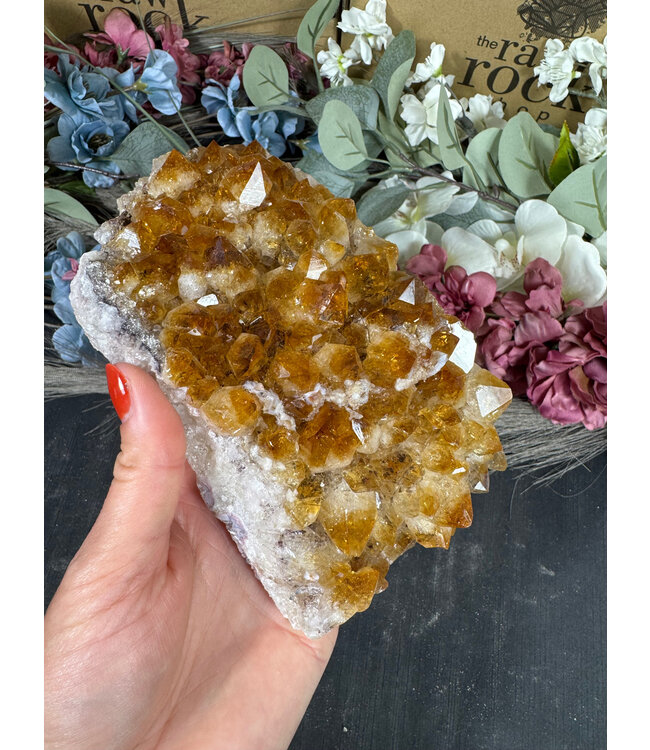 Citrine HT Druzy Clusters #56, 1214gr