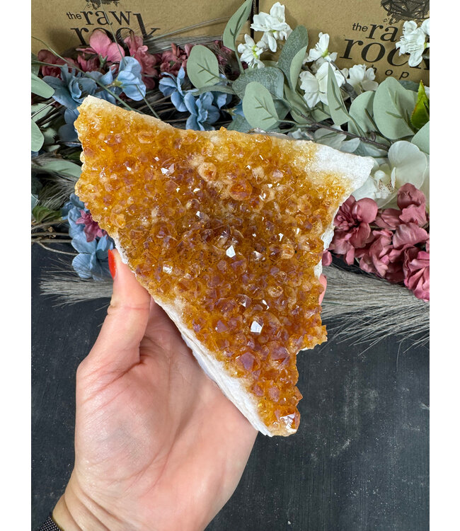 Citrine HT Druzy Clusters #55, 1120gr
